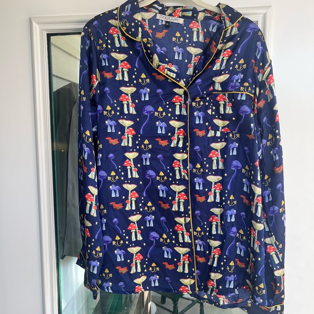 Colorful Mushroom Print Pajama set by THEIR NIBS NWOT